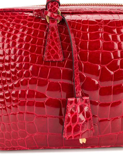 prada red crocodile bag|Prada crocodile bag for sale.